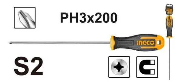 Destornillador Ph3 X 200mm Ingco - Image 3