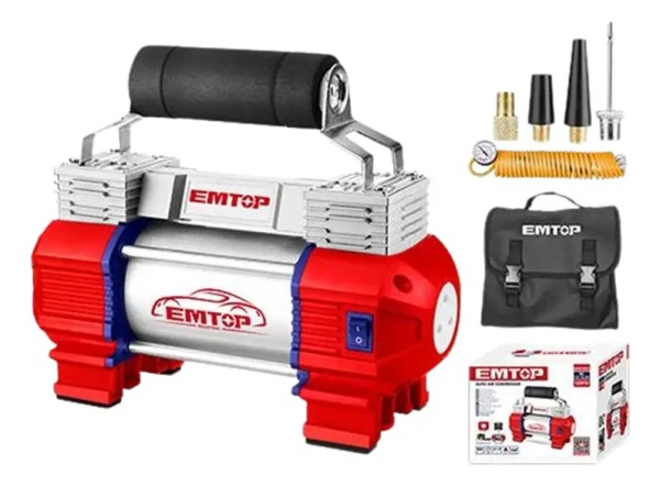 Inflador Compresor 12v 120psi Para Autos Emtop