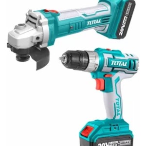 Kit Amoladora Bateria 20v + Atornillador 20v Total P20s Fie