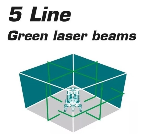 Nivel Laser Verde De 5 Lineas Autonivelante Maletin Y Acc - Imagen 3