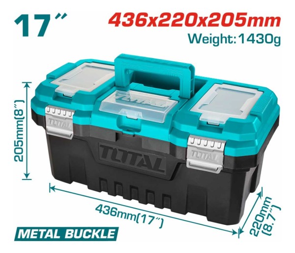 Caja Valija Herramientas Plastica 17 Total Broche Metal - Imagen 2