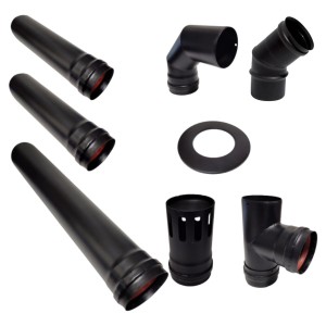 Kit Warm Instalacion Pellet 80mm Completo