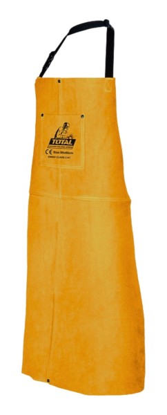 Delantal De Cuero Naranja 90x60cm Para Soldador Total