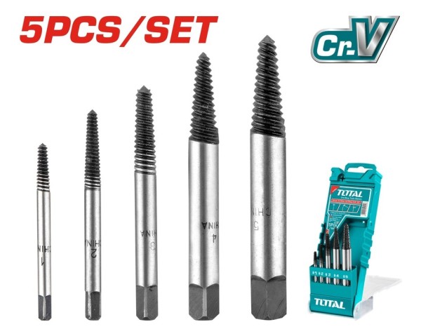 Set De 5 Extractores De Tornillos Total Tacse0056 - Imagen 3