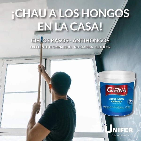 Pintura Glezna Cielos Rasos 18l Antihongos 200mt2 Envio Grat - Imagen 2