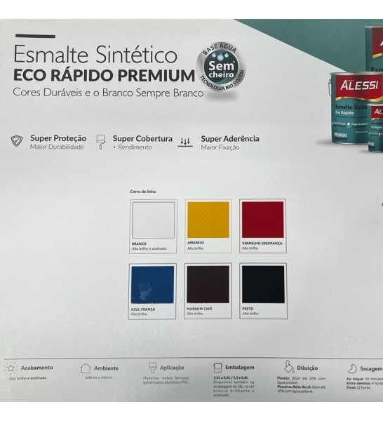 Esmalte Sintético Brillante Int/ext Base Agua Alessi 0.9 Lts - Imagen 10