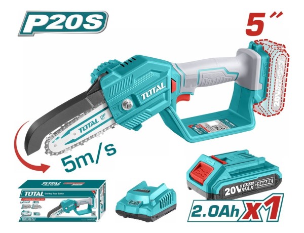 Mini Motosierra C/bateria Y Cargador P20s 20v Tgsli20581 - Imagen 2