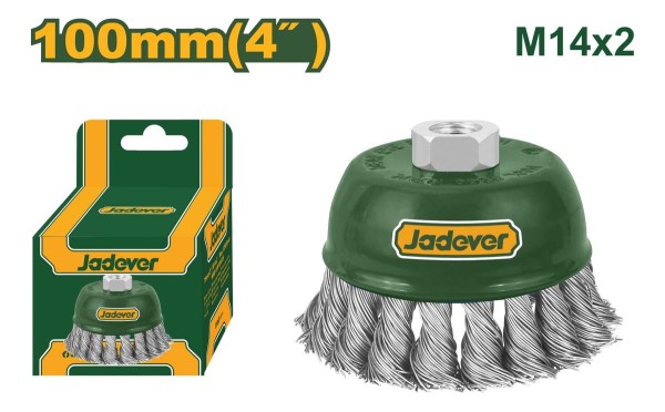 Cepillo Copa Trenzado 100mm Amoladora Jadever Jdce2402 - Imagen 2