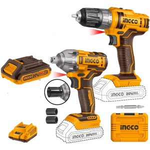 Set Llave De Impacto Y Atornillador 20v Ingco Cosli230702