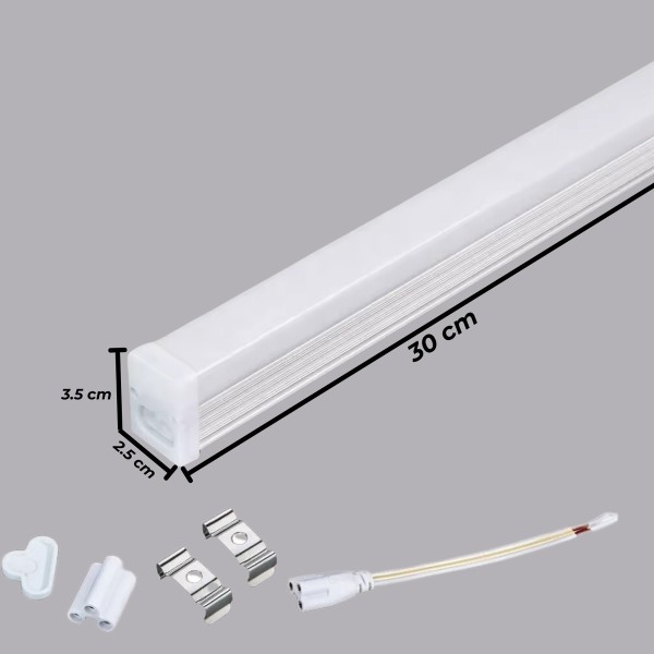 Tubo Led T5 Regleta Artefacto 30cm Luz Fría Blanca 5w - Imagen 3