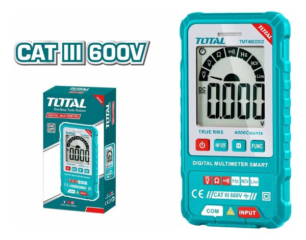 Multimetro Digital 600v Pantalla Lcd Total Tmt460002 - Imagen 2