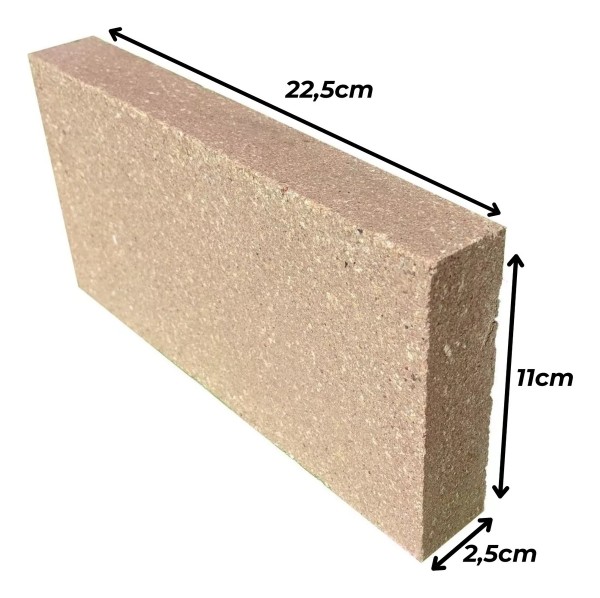 Pack X24 Unidades 23x11cm Tejuelas Refractarias Para Estufa - Imagen 2