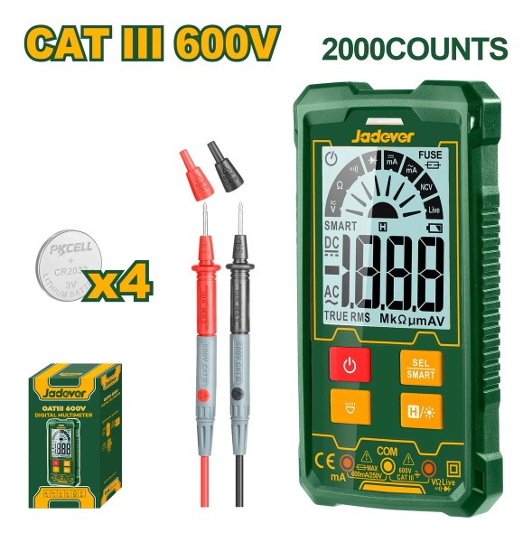 Tester Multimetro Digital Jadever Jddm1505 - Imagen 3