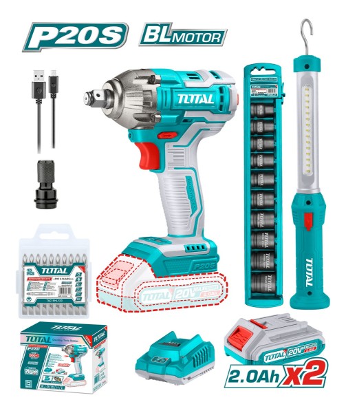 Combo Llave De Impacto 20v 300nm Total Tosli231004 - Imagen 2