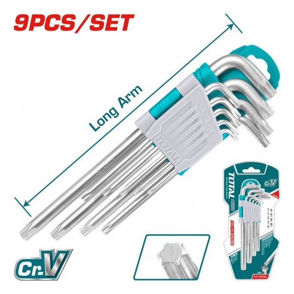 Juego De Llaves Torx 9 Piezas Total Industrial - Imagen 2