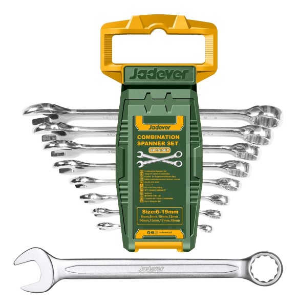 Set De 8 Llaves Combinadas Boca Estriada Jadever Jdsp1208 - Imagen 3
