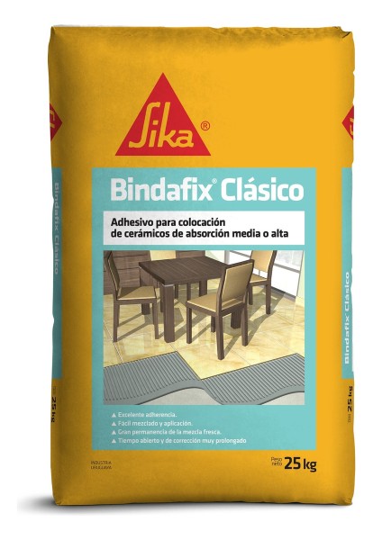 Bindafix Clásico Sika Adhesivo Para Ceramicas 25 Kg