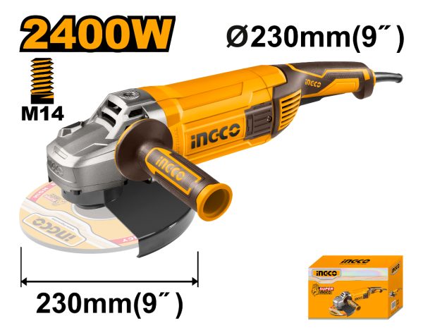 Amoladora Angular 7 Indust 2400w 180mm Ingco Ag240082 - Imagen 2
