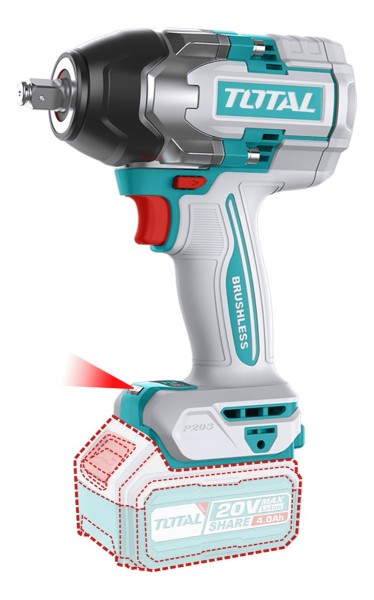 Llave Impacto 20v 1/2'' 850nm Total Tiwli2085 - Imagen 3