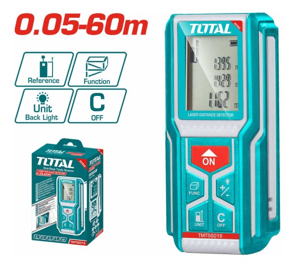 Medidor Láser Total Tmt56016 Turquesa 0.05-60m Precisión 2mm - Imagen 2