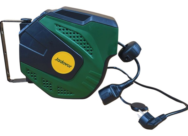 Enrollador Cable Alargue Retractil 15m 3x1,5 Schuko Jadever