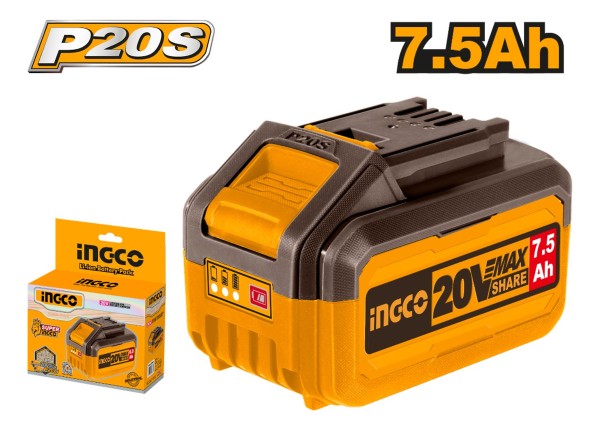 Bateria Litio 7.5 Ah 20 Volt Ingco Fbli2075 - Imagen 2