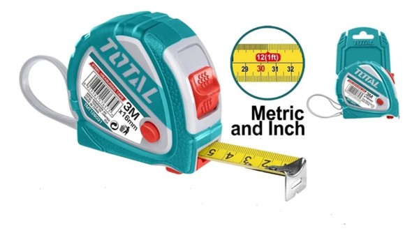 Cinta Metrica 3m X 16mm Total Tmt126031 - Imagen 2