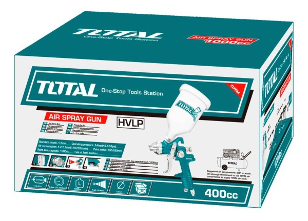 Pistola Para Pintar 600cc 1.4mm Carga Sup. Total Tat10601 - Imagen 3