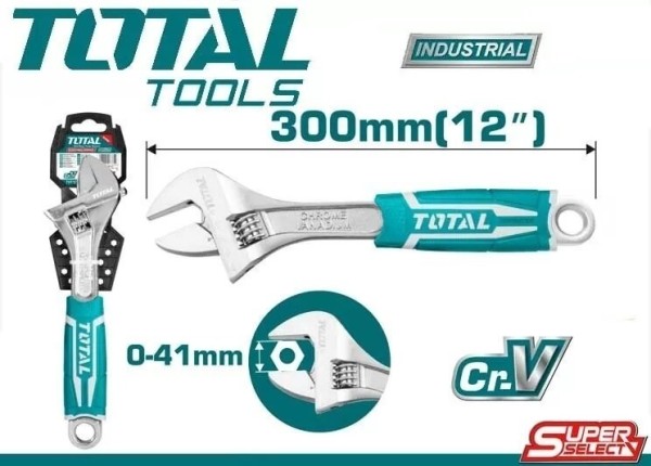 Llave Francesa Ajustable 12'' Industrial Total Tht101126 - Imagen 2