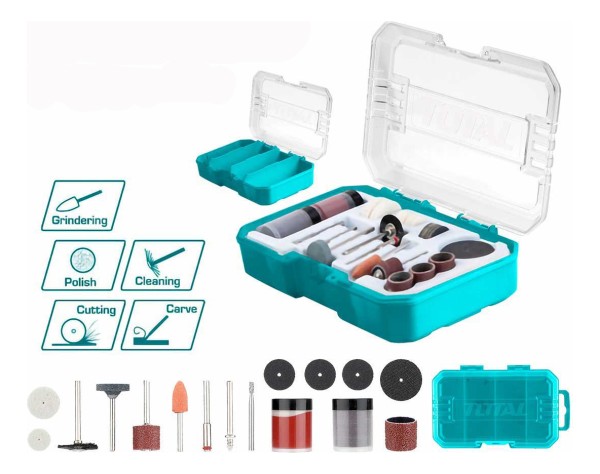 Juego 73 Accesorios Para Mini Torno Total Takmg7072 - Imagen 2