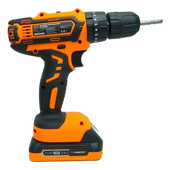 Taladro Percutor Atornillador 18v De 10mm Lüsqtoff C/bat - Imagen 3