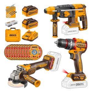 Kit Taladro + Amoladora + Rotomartillo Ingco Cosli241198