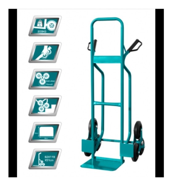Carro Carga Salva Escalera Total 3 Ruedas 200kg Ththt20461 - Imagen 3