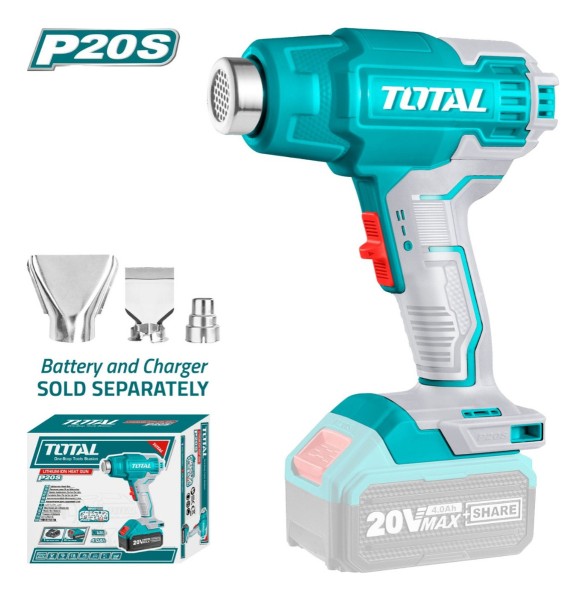 Pistola De Calor 20 V P20s 550ºc C/accesorios Tbli2002 - Imagen 2