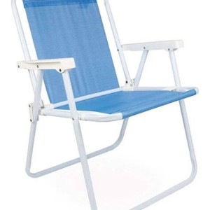 Reposera Silla Plegable Mor Azul En Acero Revestido Playa