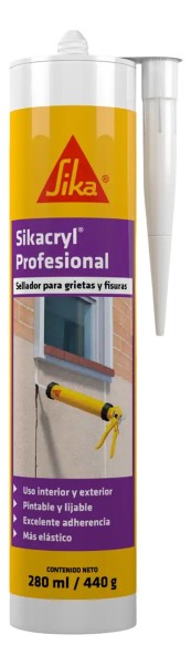 Sellador Sikacryl Profesional Grietas Cartucho X 280ml Sika