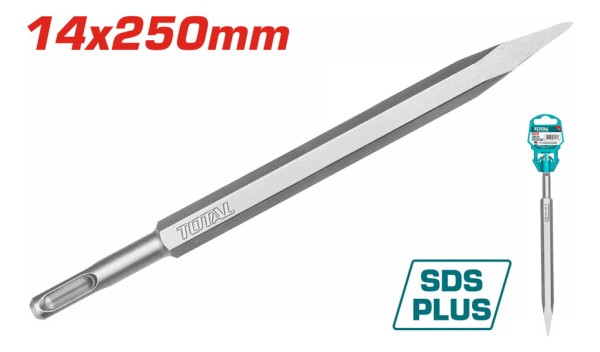 Punta Cincel Sds Plus 14x250x20mm Total Tac1511141 Elsue - Imagen 2