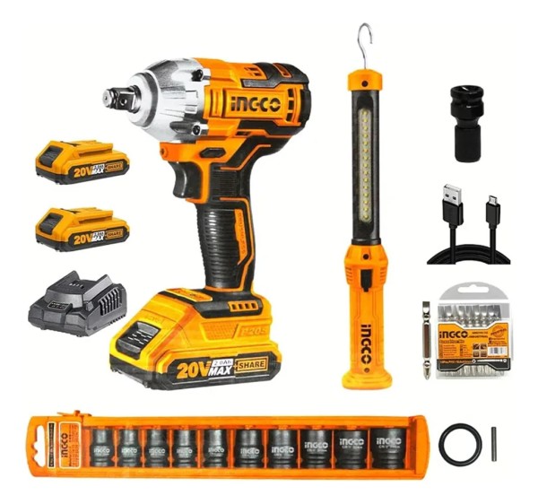 Llave De Impacto 20v S/carbones All In One Ingco Ciwli2001 - Imagen 3