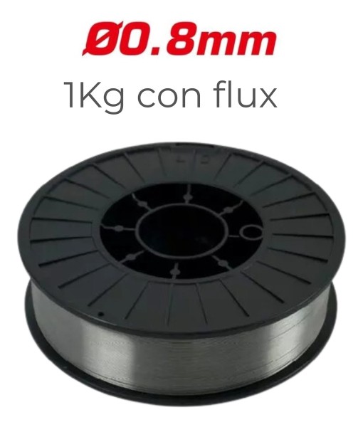 Rollo Bobina De Alambre Para Soldar Sin Gas -flux 0.8 De 1kg - Imagen 2