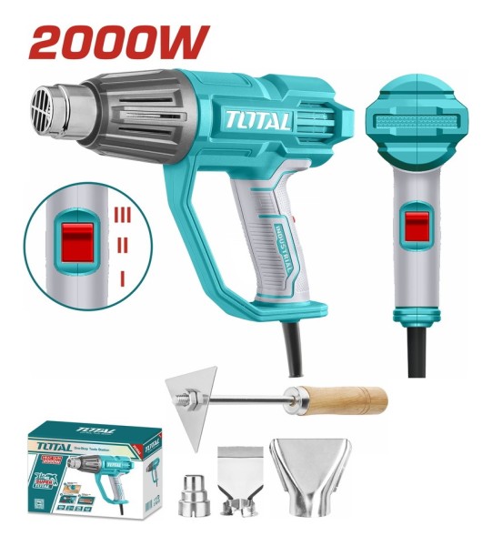Pistola De Calor 2000w 3 Niveles C/accesorios Total Tb20078 - Imagen 2