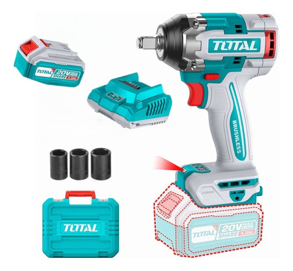 Llave De Impacto 20v 500nm Total Tiwli2050