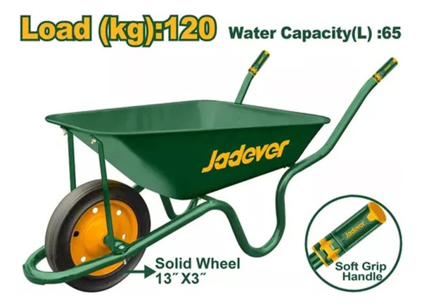 Carretilla Rueda Maciza Jadever 120kg Jdwb3f02 - Imagen 2