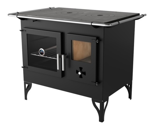 Cocina Calefactor A Leña 115 M2 Doble Combustion F820f - Imagen 3