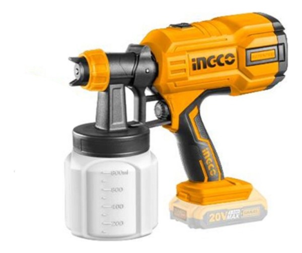 Pistola De Pintar 20v Ingco Con Bateria Y Car Csgli20406