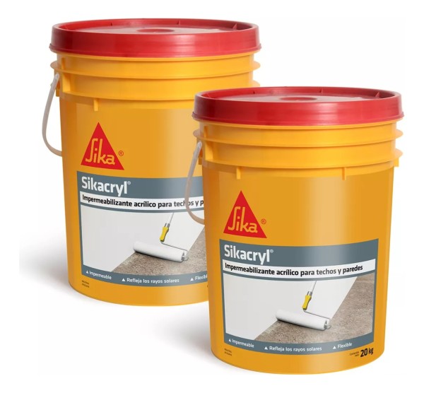 Sikacryl Membrana Impermeabilizante Acrílico 20+20kg Blanco