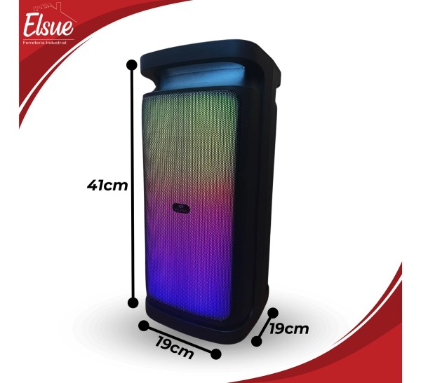 Parlante Bluetooth Usb Fm Rgb Ligth Bateria Litio Partybox - Imagen 2
