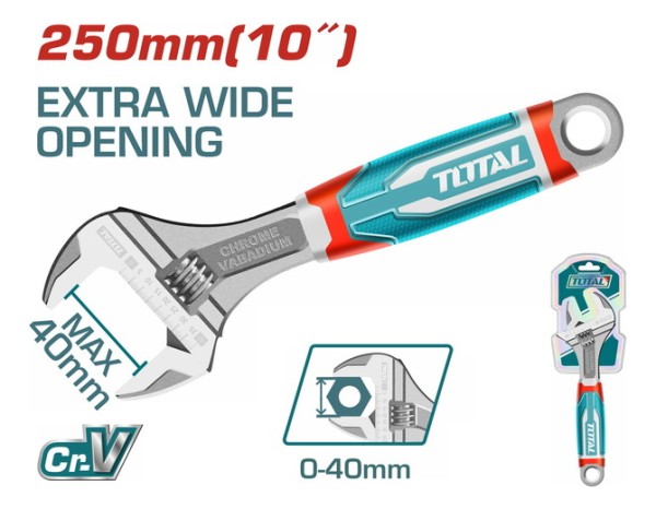 Llave Ajustable Francesa 10'' 250mm Total Tht101106 Elsue - Imagen 3