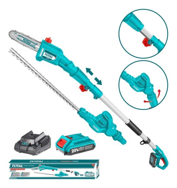 Cortacercos 20v + Motosierra De Altura 20v Tpts201681