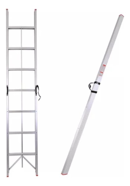 Escalera Aluminio Plegable Campacta 8 Esc 2.4m Hasta 150kg