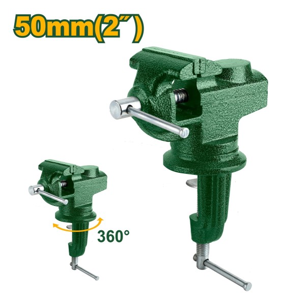 Morsa De Banco 50mm Base Giratoria Jadever Jdbv1a02 - Imagen 3